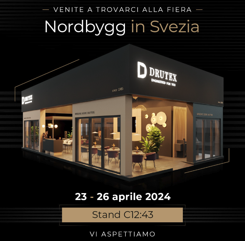 Drutex alla fiera Nordbygg di Stoccolma! Dal 23 al 26 aprile il leader di porte e finestre partecipa al più importante evento sul campo dell'edilizia dell'Europa settentrionale